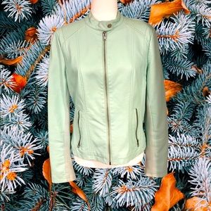 Black Rivet sea foam green jacket medium
